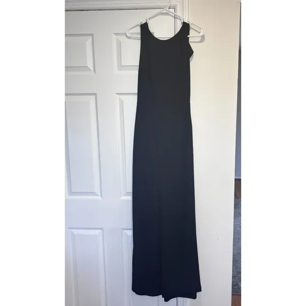 Lulus Enamored Black Backless Jumpsuit Women's Size Small Minimalist Capsule $61 - Image 4