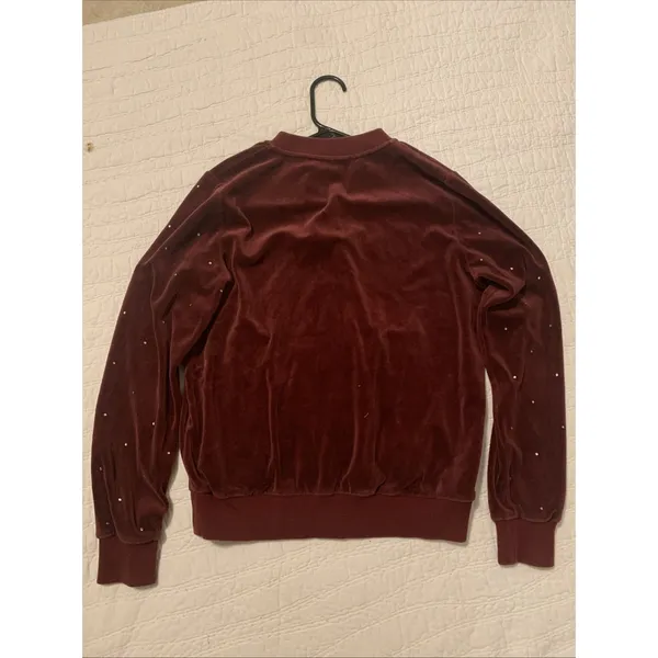 MICHAEL MICHAEL KORS - Embellished Velour Tracksuit / Jacket Size Small Women's - Image 3