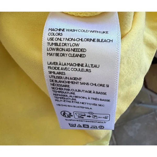 Silence + Noise Butter Yellow Cotton Blend Dress Size Large Tank Style Smocked - Image 6