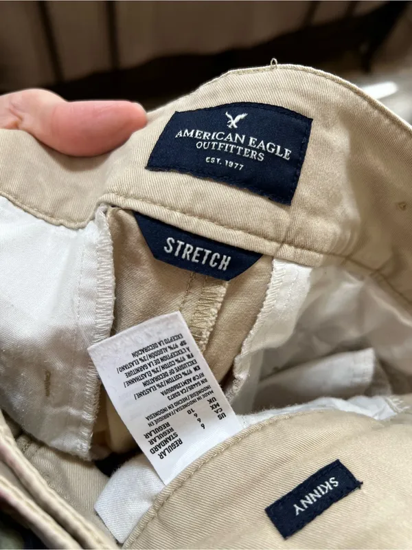 American Eagle Outfitters Women's Skinny Pants in Khaki Tan - Image 4