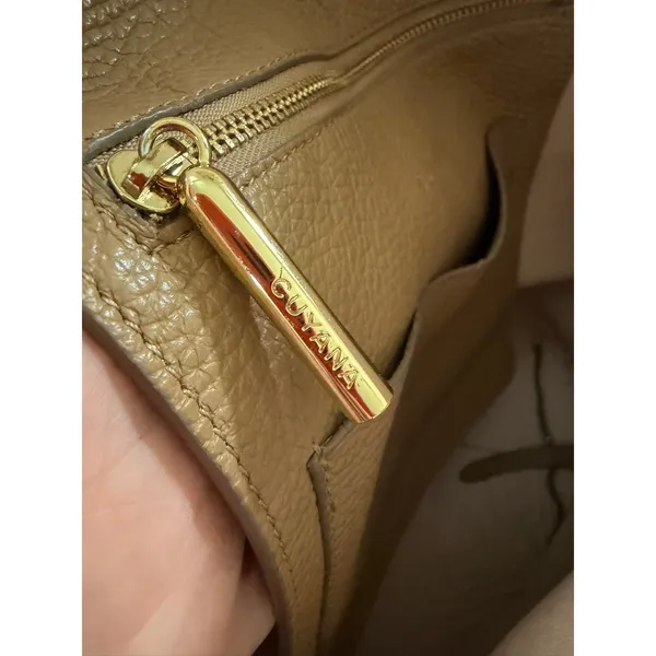 Cuyana Classic Structured Leather Tote Bag Cappuccino Tan OS - Image 14