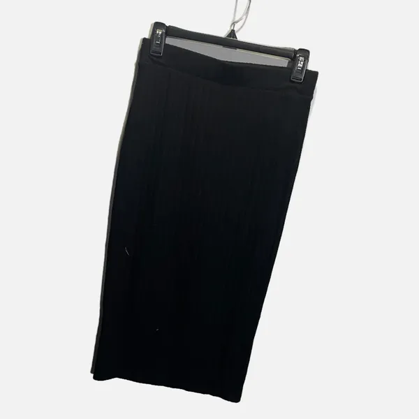 Universal Threads Womens‎ Knit Pencil Skirt Black Ribbed Midi Small F16804866 - Image 3