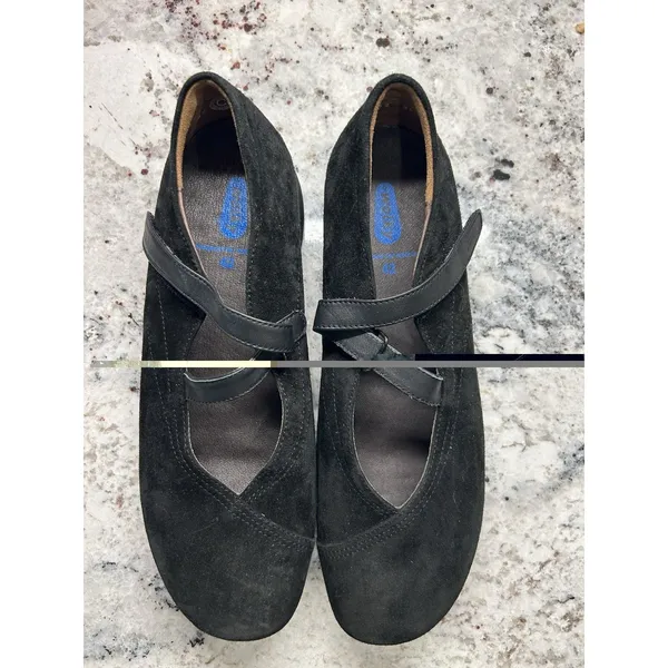 Wolky 42 Black Passion Mary Jane Goat Suede Leather US 11.5 Walking Shoe Comfort - Image 3