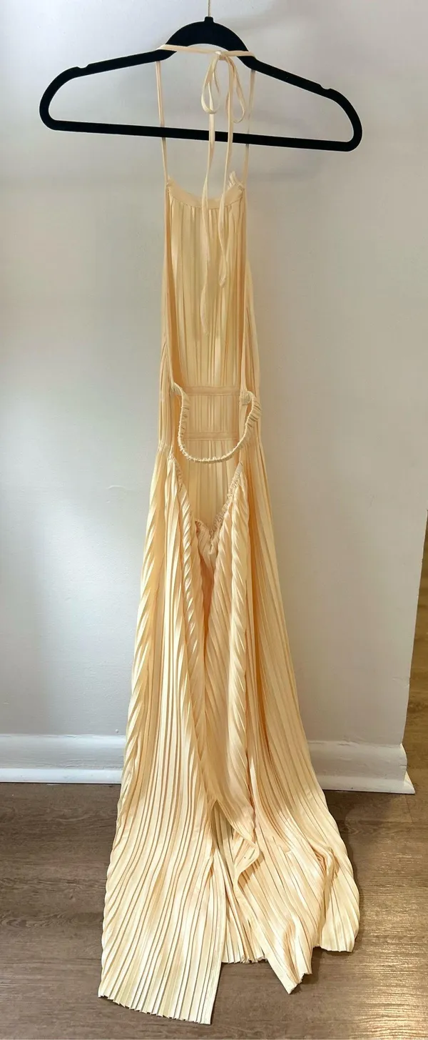 Yellow Billy J Backless Dress - Image 3