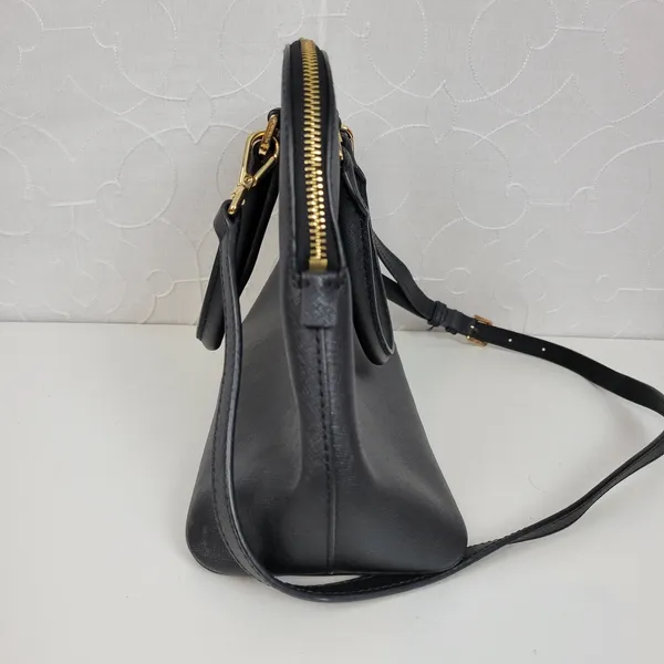 MICHAEL Michael Kors Women Bag Black Leather Cindy Dome Satchel Detachable Strap - Image 10