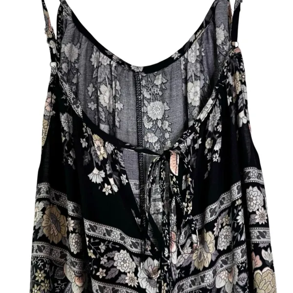 NWT FATE Navy Floral Wide Leg Jumpsuit Boho Flowy Sleeveless Size M - Image 9