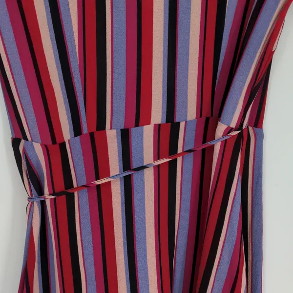 Reformation Anya Women's Wrap Dress Size Extra Small Vertical Stripe Colorful‎ - Image 14