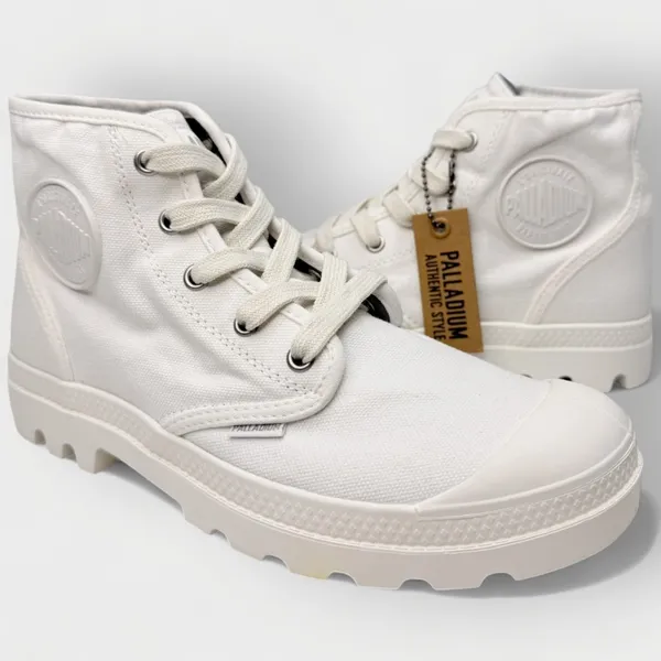 Palladium Pampa Hi Women’s Canvas Boots White Size 7.5M 92352-116-M - Image 9