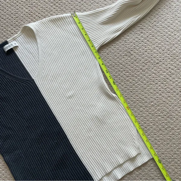 Abercrombie & Fitch Colored Blocked Plush Ribbed Knit Long Sleeve Sweater XS - Image 6
