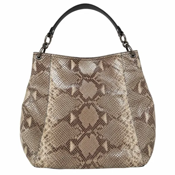 Coach Park Python Snake Print Leather Shoulder Hobo Bag Y2K Style Tan Shiny - Image 4