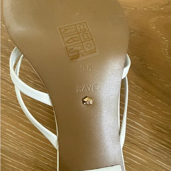 Raye Kitten Heels Sandals Dax Size US 9.5 White - Image 6