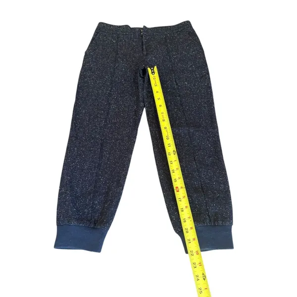 Club Monaco Twill Wool Silk Cropped Jogger Pants Womens Size 2 Navy Blue - Image 7