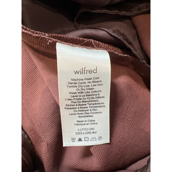 Wilfred Aritzia Ecoulement Jumpsuit Brown Wide Leg V-Neck Back Tie Minimalist - Image 7