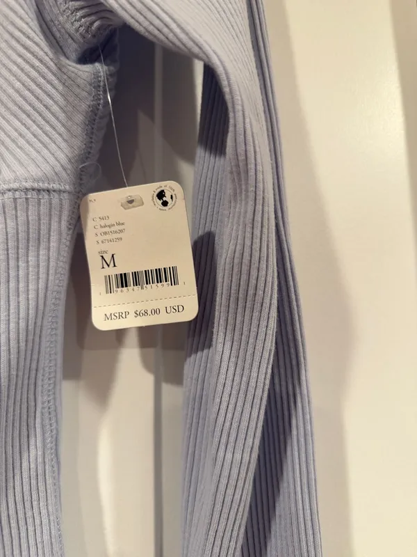 FP Movement by Free People Light blue Ribbed Long-Sleeve‎ Top med - Image 4