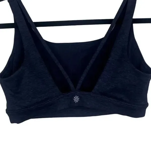 Athleta Activewear Criss Cross Spaghetti Straps Back Sports Bra S Charcoal Grey - Image 5