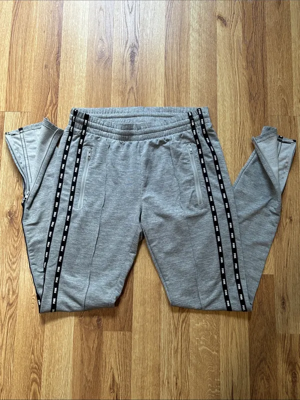 VS PINK Gray Side-Stripe Jogger Pants - Image 4
