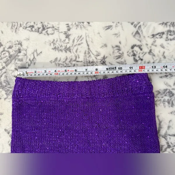 Fairy core 3PC Purple Crochet Set M Festival W Y2K Distressed Crop Top Skirt - Image 12
