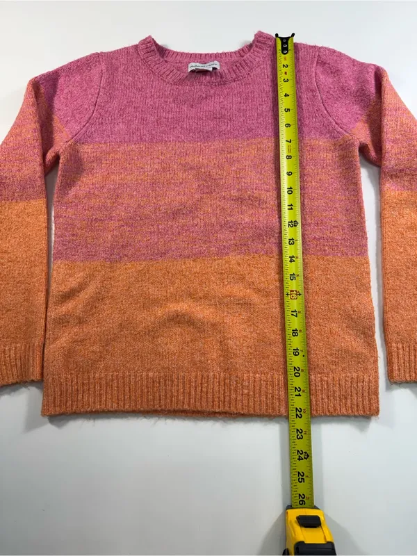 cupcakes & cashmere Pink to Orange Ombre Crewneck Sweater - Image 3
