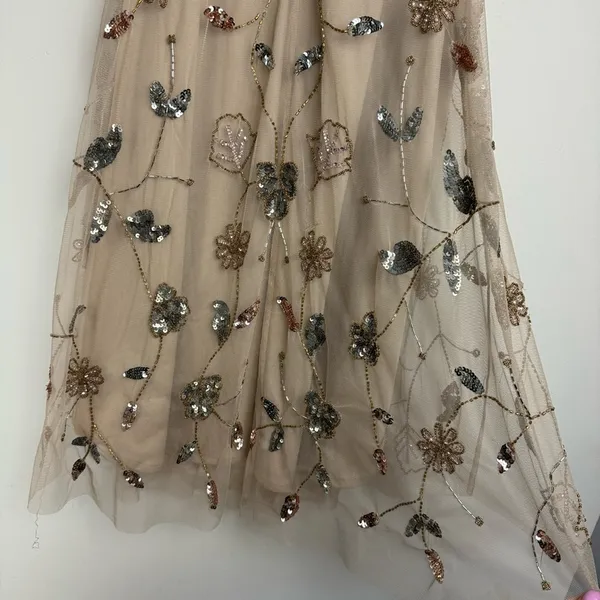 NWT Altar’d State Embellished Jewel Beaded Swing Dress Sz Small Mini Mesh Tulle - Image 16