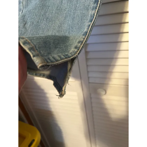 Vintage Old Navy Boy Cut Light Wash Denim‎ Jeans Women Sz 4 Ultra Low Waist 2005 - Image 2