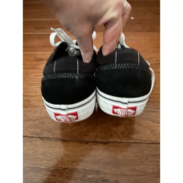 Vans Old Skool Black White Low Top Suede Canvas Skate‎ Shoes Womens 7.5 - Image 5