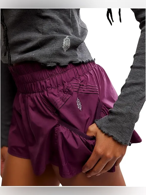 NWT Free People Movement Get Your Flirt On Black Cherry Size Large - Image 2