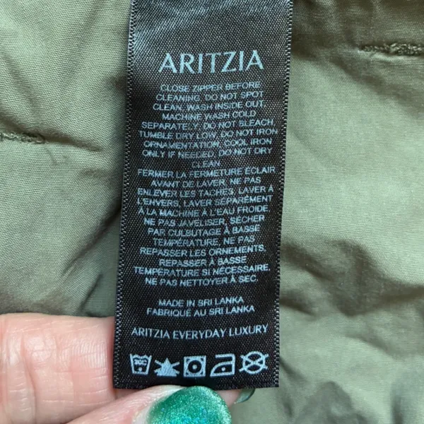 Aritzia TNA Surplus Cargo Pants Olive Green Wide Leg High Rise Women 10‎ 109819 - Image 9