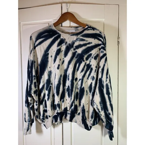 Young Fabulous Broke Sweatshirt Women's Small Tie Dye Stretch Soft Oversize‎ - Image 3