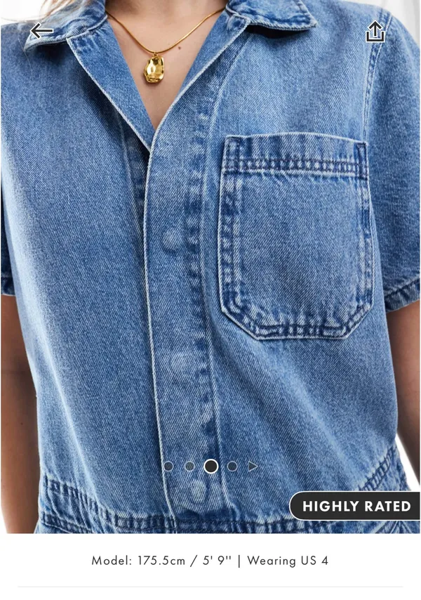 ASOS Denim romper NWT - Image 3