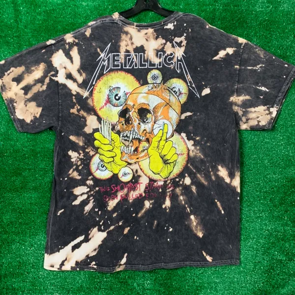 Metallica Bleach Dye T-Shirt - Image 3