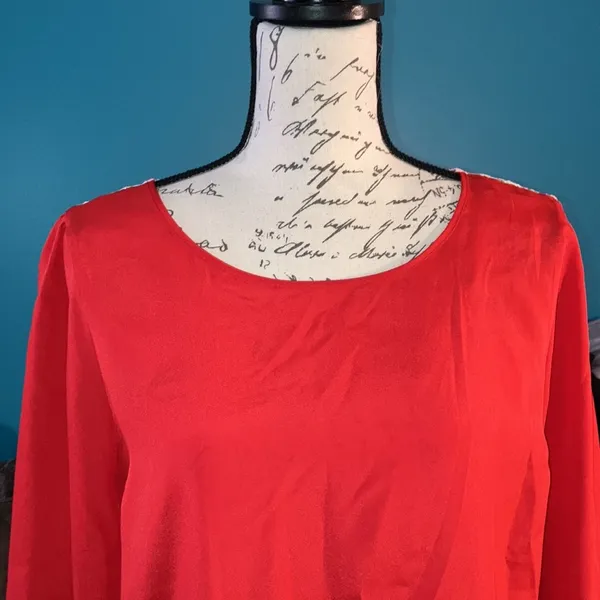 🎉4 for $20 LC Lauren Conrad Lace Back Blouse, XL - Image 2