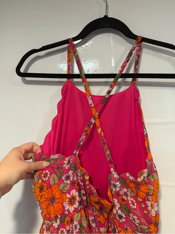 Floral Spaghetti-Strap Sundress in Pink and Orange in San Francisco NWT - Image 5