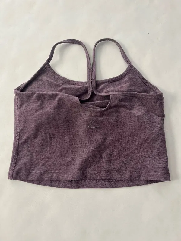 Beyond Yoga Spacedye Slim Racerback Cropped Tank in Silverberry Purple Heather M - Image 3
