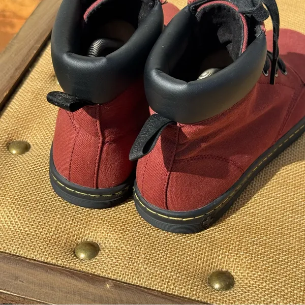 Dr. Martens Maelly Red Canvas Boots Women’s 8 EU 39 UK 6 Lace Up - Image 5