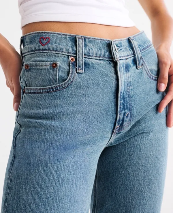 Abercrombie Jeans Mid-Rise Straight Short 90s 28 - Image 6