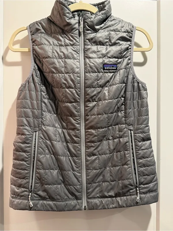 Patagonia Nano Puff Vest Women’s Small Gray Primaloft‎ Quilted Size Small - Image 2