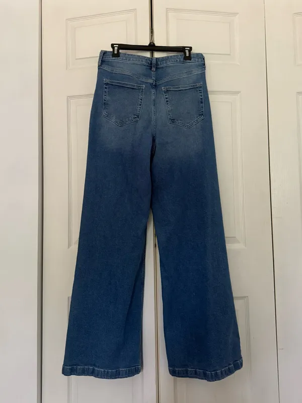 GAP Extra High Rise Stride Wide Leg Jeans Light Indigo Baggy Jeans Size 30 10L - Image 6