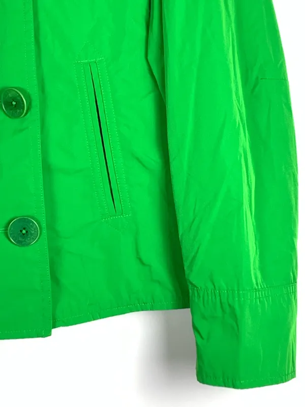 Lauren Ralph Lauren Jacket 8 Green Double Breasted Cropped Lightweight - Image 7