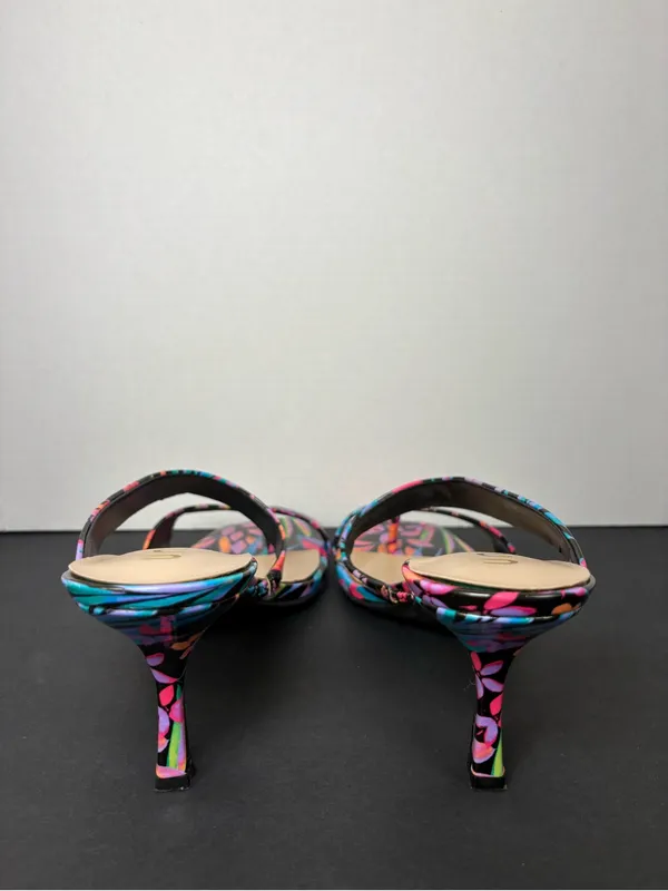 floral sandals mid-heel sandals size 10 - Image 8