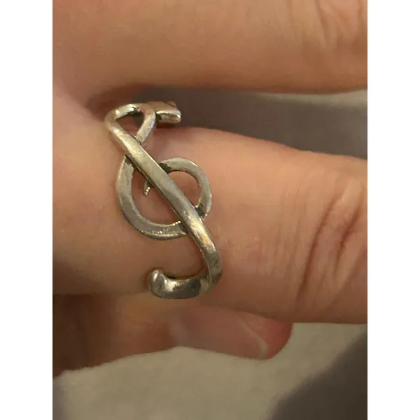 925 sterling silver ring band size 8.75 lot c10 music note - Image 2