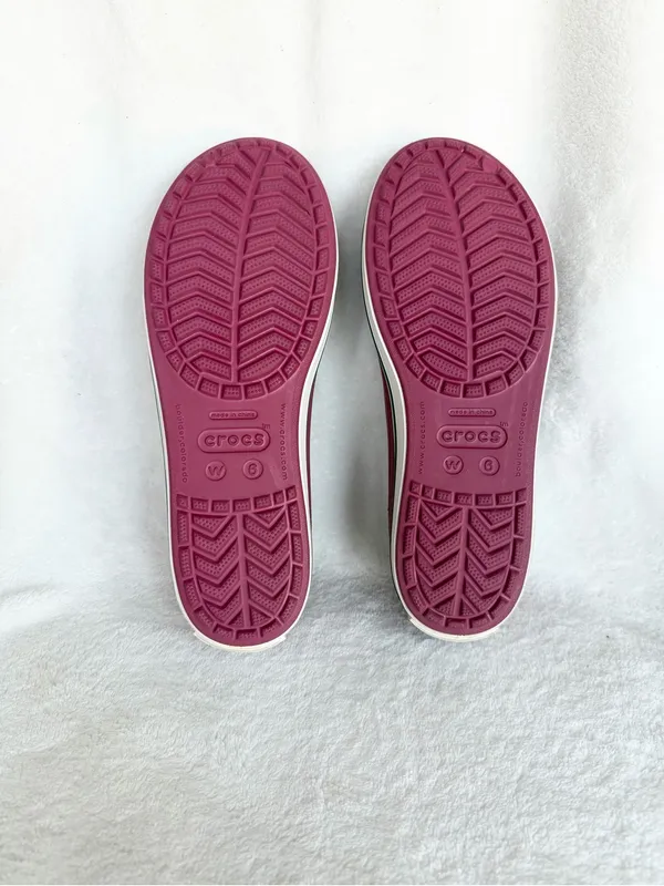 Crocs Womens Crocs Flats Pink Purple Ballet Shoes Hospital Size 6 - Image 11