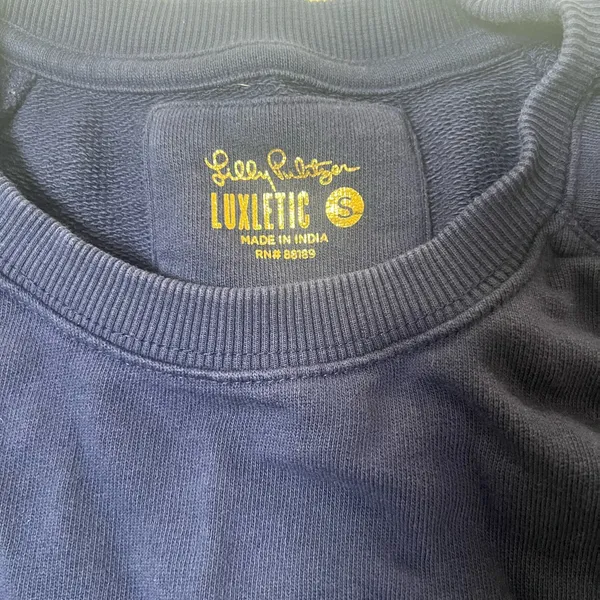 Lilly Pulitzer Luxletic Finn Top Navy Blue Side Zip Sweatshirt 005487‎ Womens S - Image 2