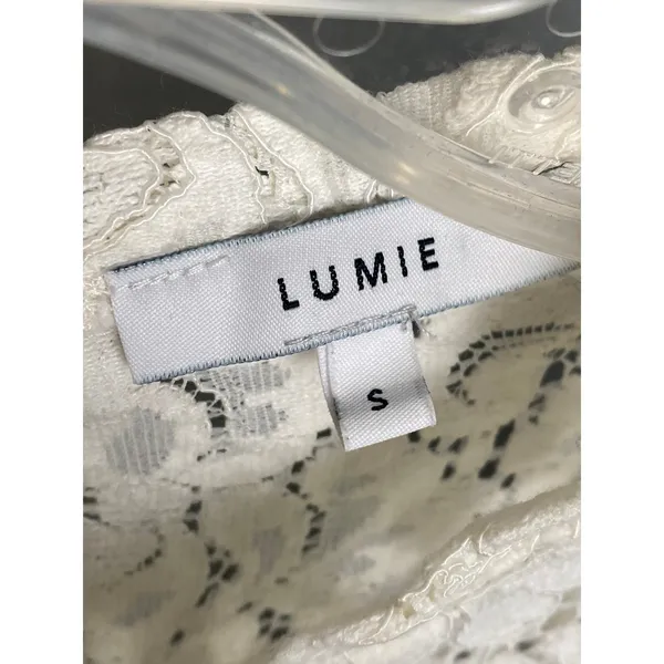 Lumie Cream Lace Bell Sleeve Cropped Blouse Top Boho Cottagecore‎ Feminine S - Image 4