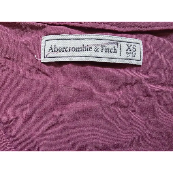 Abercrombie & Fitch Dress Womens Flutter Sleeve Pink Floral Button-UP Size XS - Image 4