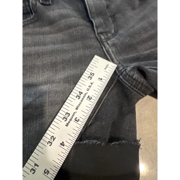 American Eagle Girls Black Wash Distressed Denim Jean Shorts Size 000‎ - Image 3