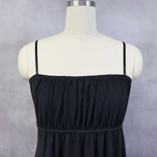 Y2K Babydoll Mini Dress Womens Medium‎ Sparkly Flowy Party Ballet Fairy Grunge - Image 2