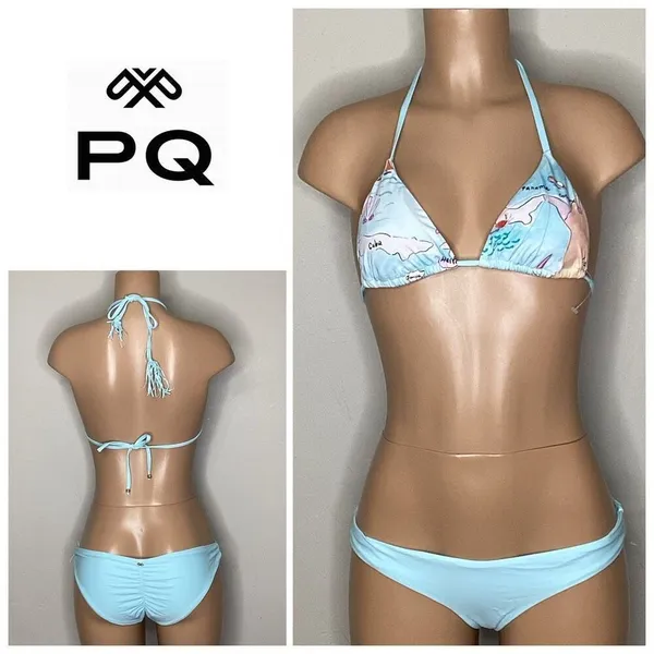 New. Pilyq island blue bikini. S-top/L-bottom. Retails $149 - Image 2