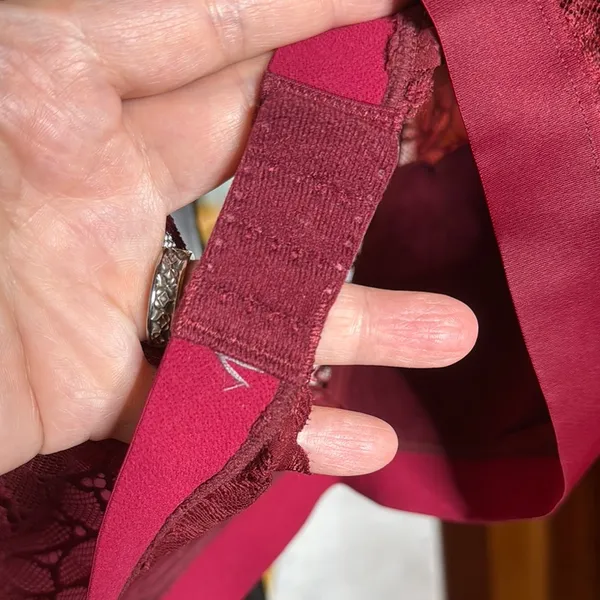 Aerie Lace Bralette in Burgundy Size Medium - Image 8
