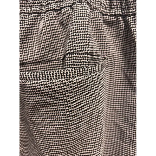 Old Navy Womens Brown Houndstooth Tapered Elastic Drawstring Waist Pants L - Image 5