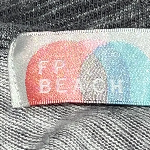 FP Beach Two Body Corps Deux Cowl Neck Space Dye Top Grey Long Sleeve Size XS/S - Image 8